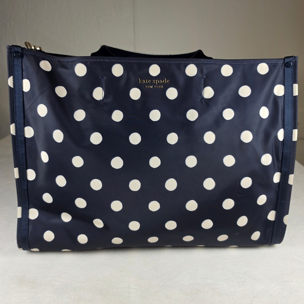 Kate Spade The Little Better Sam Sunshine Dot Large Tote. Navy blue. NWOT